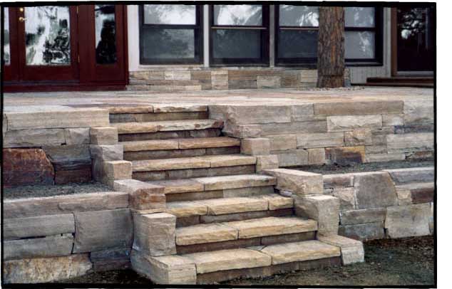 Dry Laid Flagstone Patio and Steps