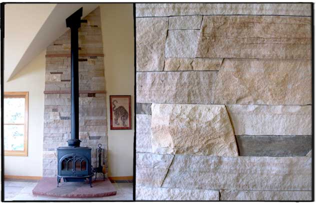 Natural Stone Fireplace Detail